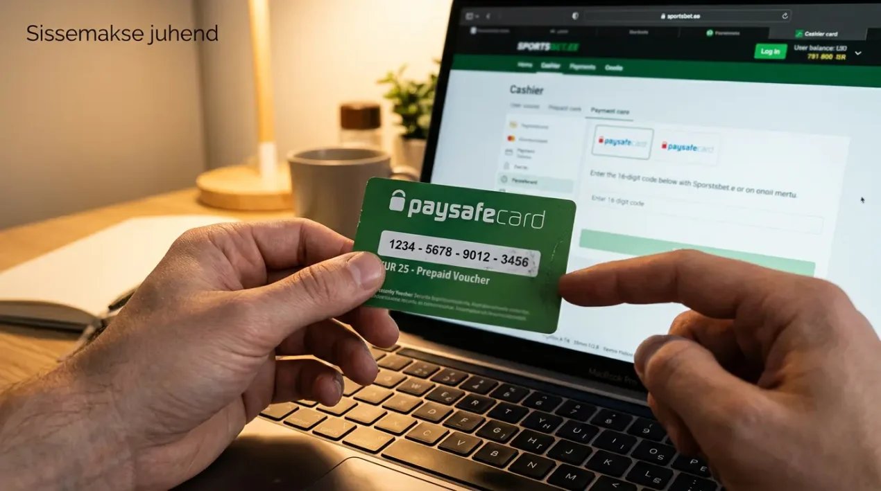 Paysafecard sissemakse kihlveokontorites — samm-sammult juhend